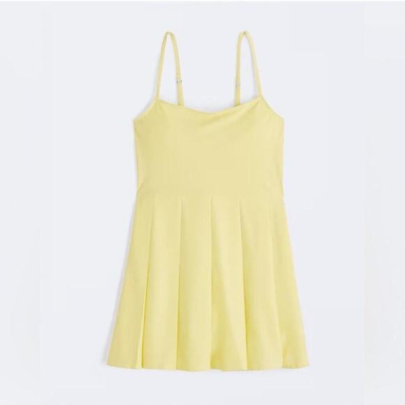 Abercrombie & Fitch Yellow Pleated Tennis Dress Size SP NWT - Picture 1 of 13